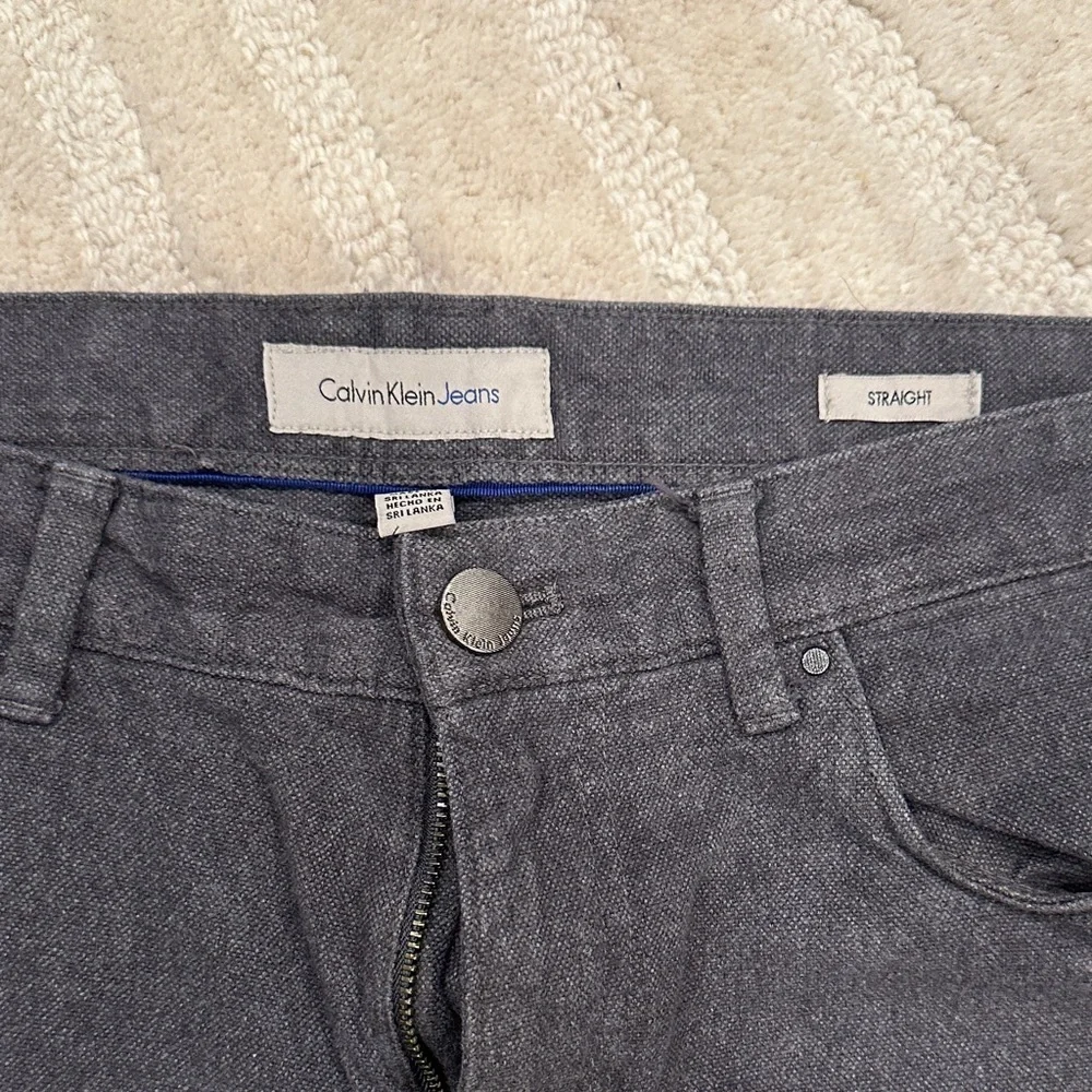 Calvin Klein Jeans Men's Dark Gray Straight Jeans - Picture 2 of 4